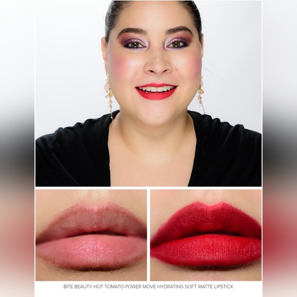 Bite Beauty Mini Travel Hot Tomato Red Power Move Soft Matte Lipstick 1.25g Fair - Picture 3 of 16